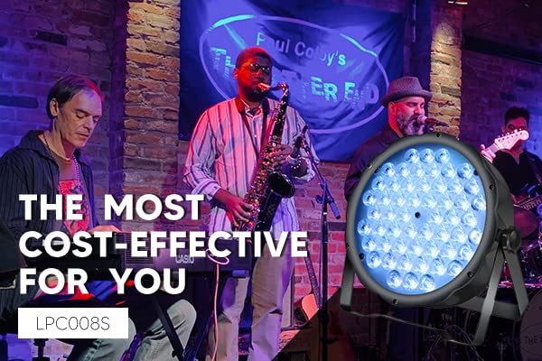 BETOPPER Stage Light RGBW LED Stage Lighting Multicolor Conversion Stage Lighting DMX512 Party Light DJ Disco Light Club Light High Brightness Audio