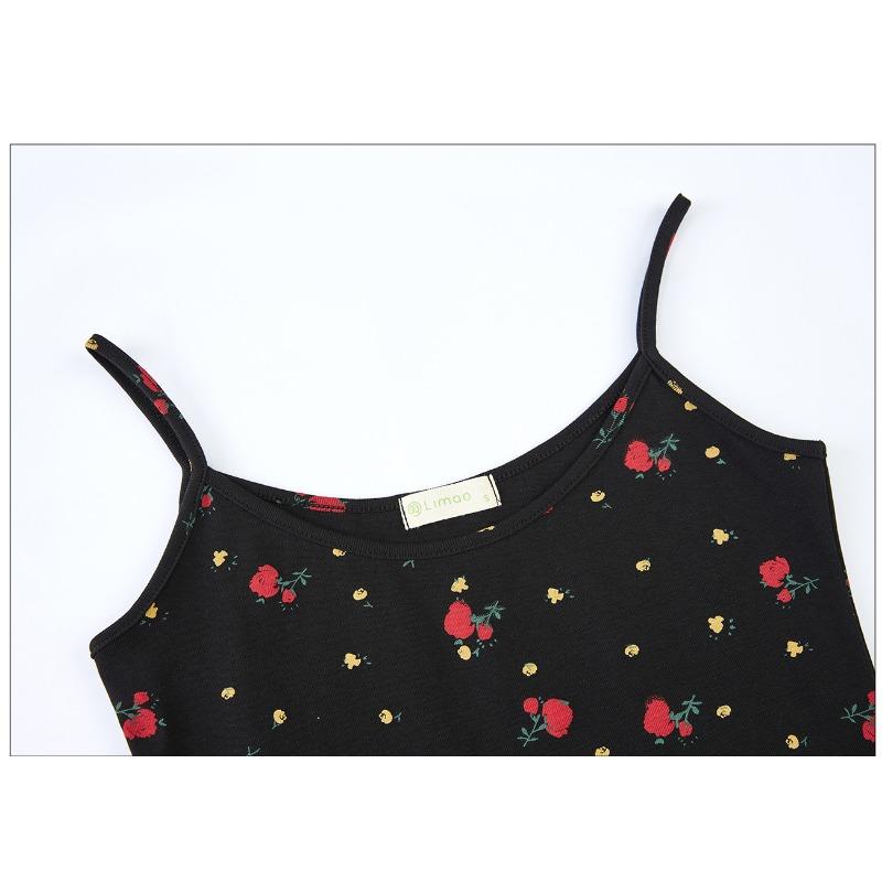Женский топ-майка из гребенного хлопка с принтом, летняя верхняя одежда, сексуальный, горячий, короткий, внутренний, без рукавов
