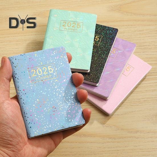 Плотная бумага блокнот гладкое письмо без растекания чернил искусственная кожа обложка 2025 ежедневник карманный формат чернил устойчивый бумажный планировщик