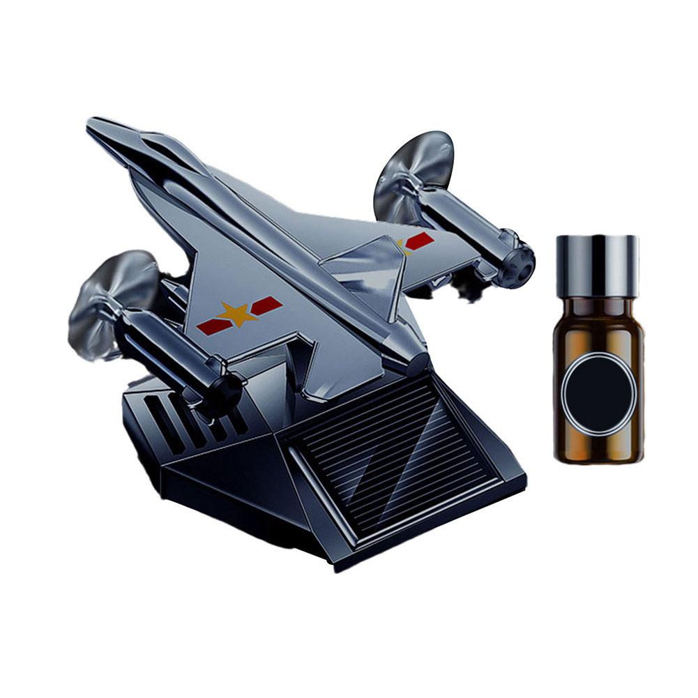 1pcs Solar Car Air Freshener Creative Aircraft Decoration Mini Car Perfume Air Freshener Fragrance Car Airplane Ornament with Essential Oil