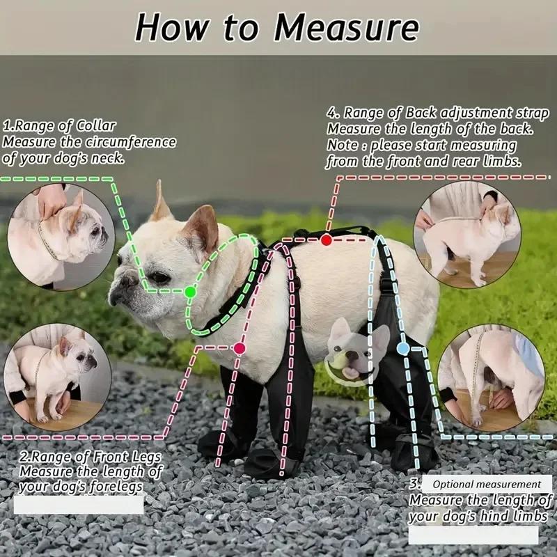 Обувь для домашних собак, водонепроницаемые регулируемые ботинки для собак, обувь для домашних животных с дышащей подошвой, для прогулок на свежем воздухе, мягкая защита для лап французского бульдога