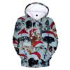 European and American Cross-border New Christmas 3D Digital Printing Men's and Women's Hooded Sweatshirt Santa Claus
