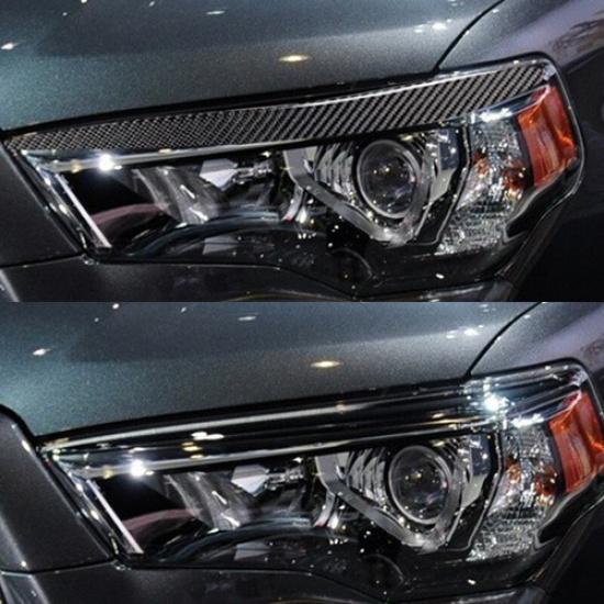 4x Накладки на брови фар и задних фонарей из углеволокна для 4Runner 2010-