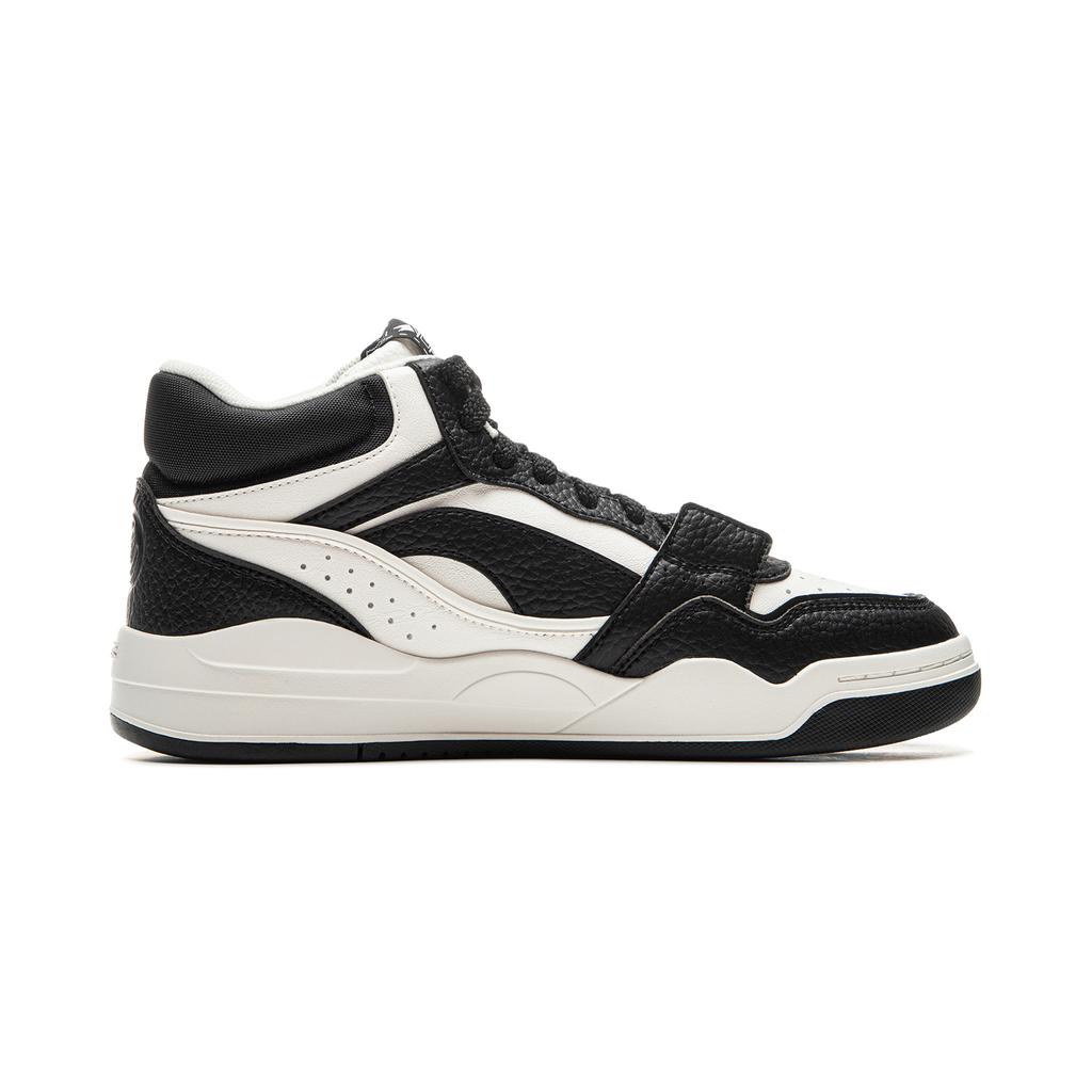 Li Ning Moon White HI Кеды для скейтборда Женские Средняя высота Черно-белые AGCU314-5
