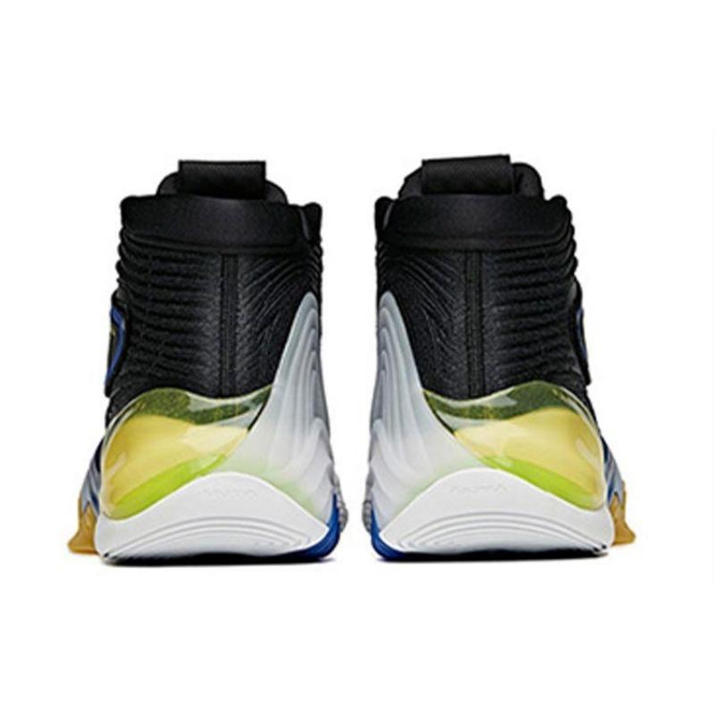 Anta KT6 Away men's high-top basketball shoes black yellow blue, non-slip and wear-resistant 112121101-4