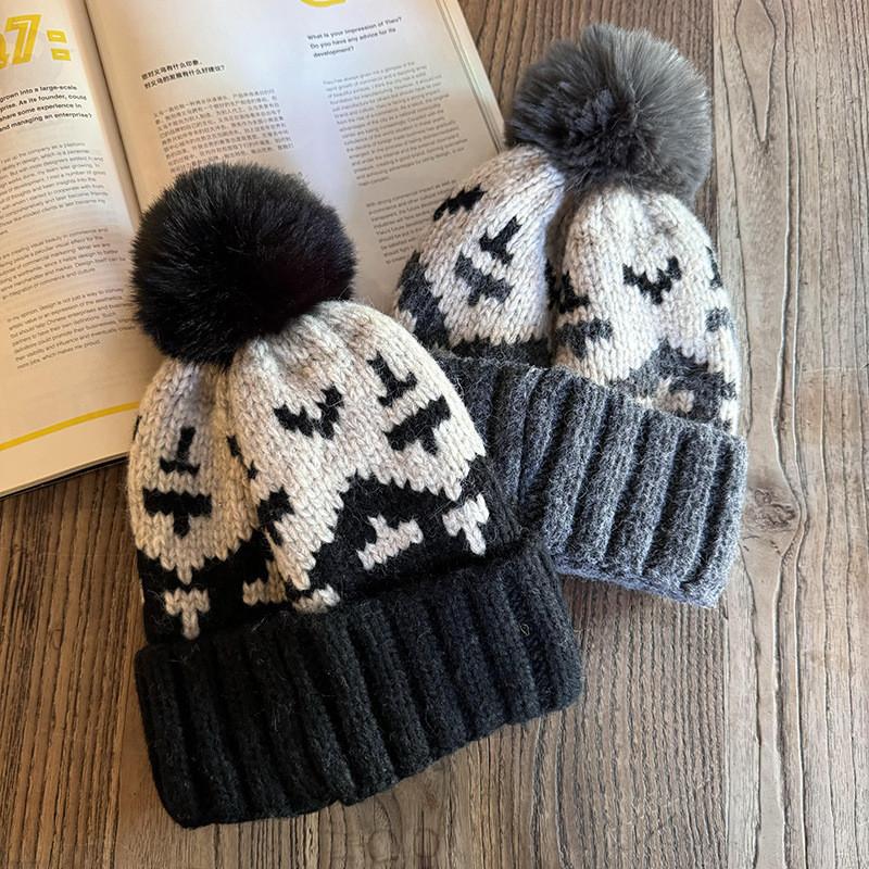 Трендовая ретро вязаная шапка-бини с высоким верхом, тепло, комфорт, осенне-зимняя шапка женская