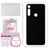 apgo Protective Skin Sticker for the Back Compatible with Motorola Moto G Fast, Wrap Film, Foil, Vinyl - Pattern Matte Black