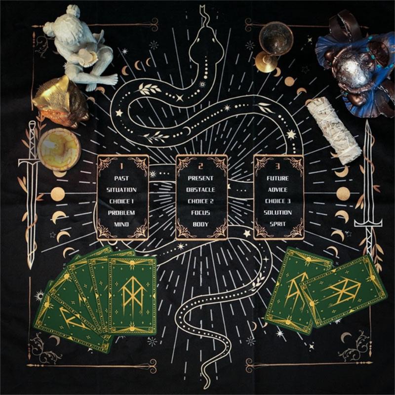Скатерть для гадания Астрология Скатерть для алтаря Квадратная Скатерть для гадальных карт Скатерть для стола Колдовство Скатерть для колоды Прочная