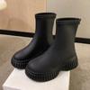 Fashion Fashion Chimney Short Boots for Women 2024 New Autumn Thick Sole Design Breathable Short Boots Platform Boots Zapatos Mujer Traf