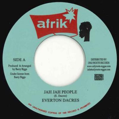 7-дюймовая пластинка EVERTON DACRES / STEROPHONICS - Jah Jah People / Jah People Time OR101 Afrik/Onlyroots 1978 Европа Регги, Ска и Даб