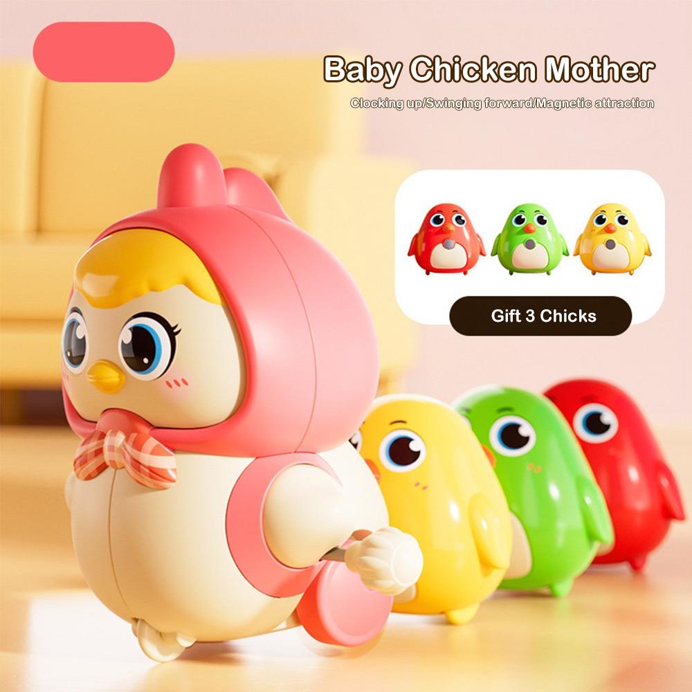 4pcs Set Sensory Exercise Walk Chicken Toys Intelligent Wind-up Toy for Baby Walking