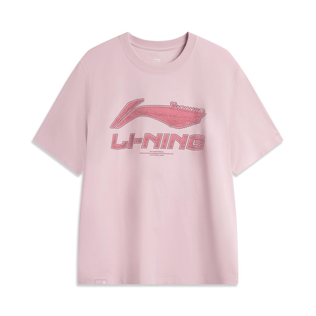 Li Ning X GUGONG,LIANMINGKUAN Коллекция Китайская Культура Футболка Мужская Розовая AHSV505-4