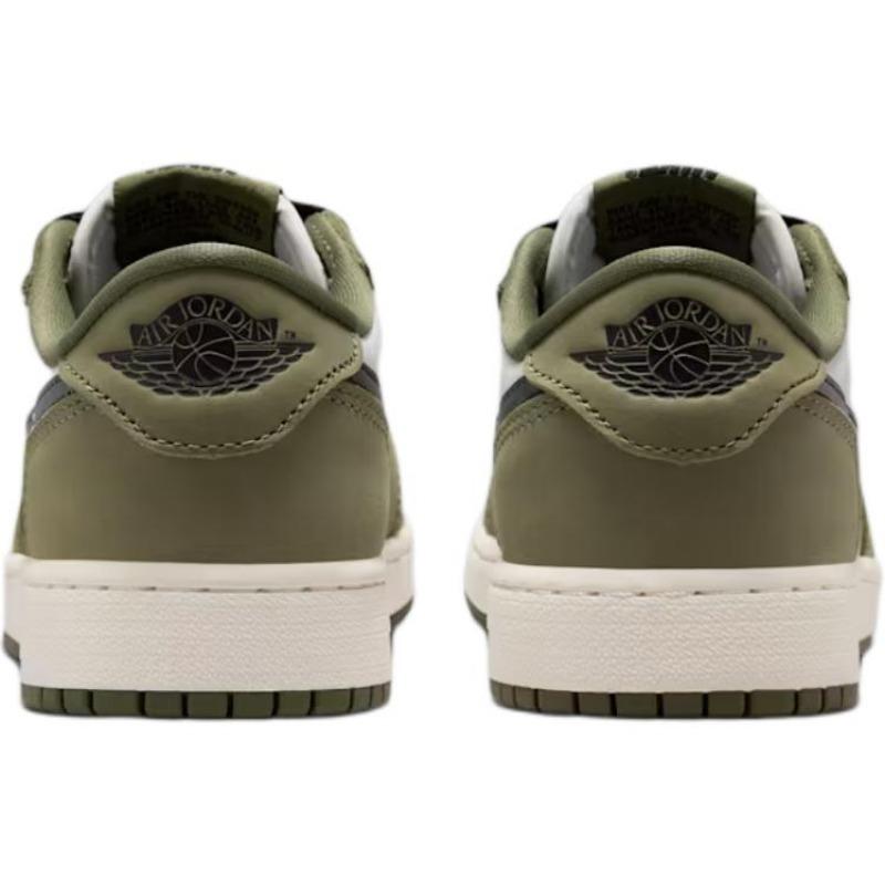 Air Jordan 1 Retro Low "Medium Olive" GS низкие баскетбольные кроссовки оливково-зеленый/черный/белый унисекс HQ6999-200