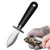 Нож для вскрытия морепродуктов из нержавеющей стали с рукояткой Ножи для устриц Острое лезвие Раковина Морепродукты Двухцелевой нож Открывалка для бутылок