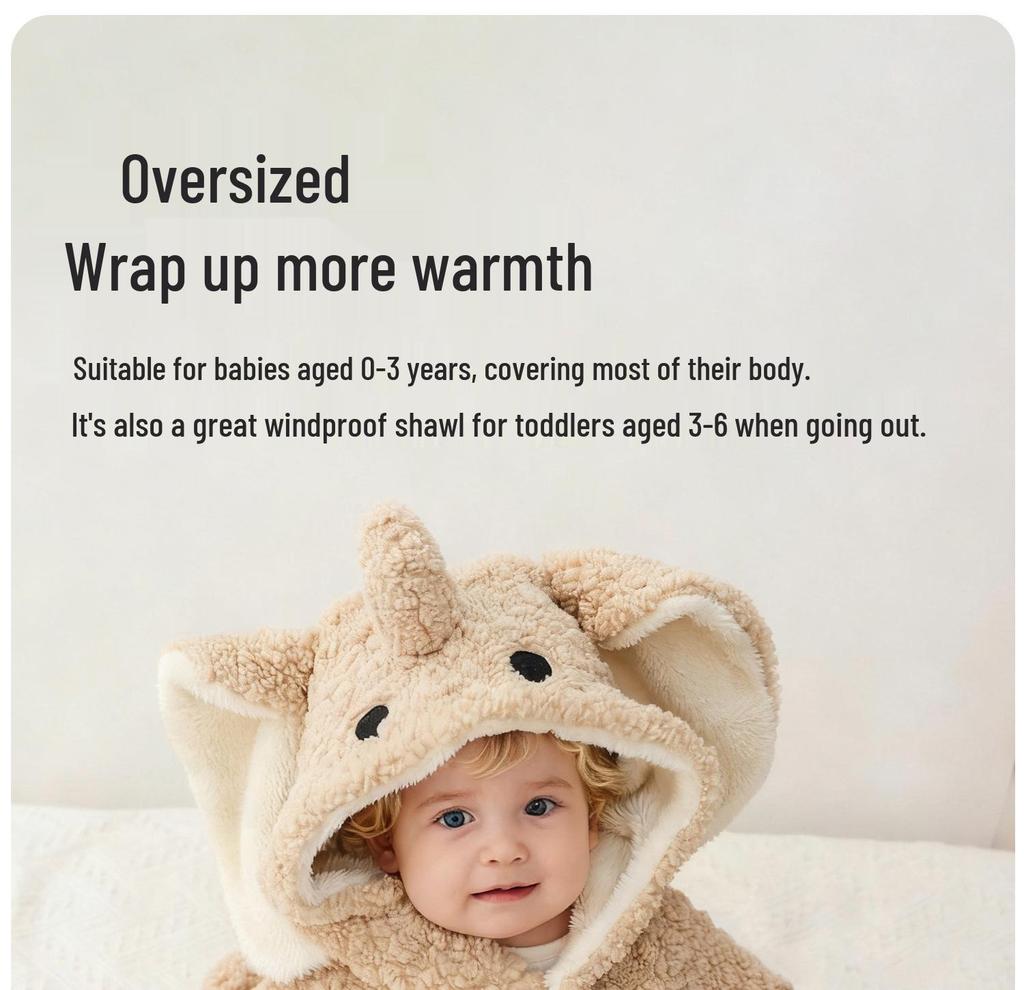 Двухслойная флисовая накидка с 3D-рисунком для детей: Очень толстые для прогулок с ребенком
