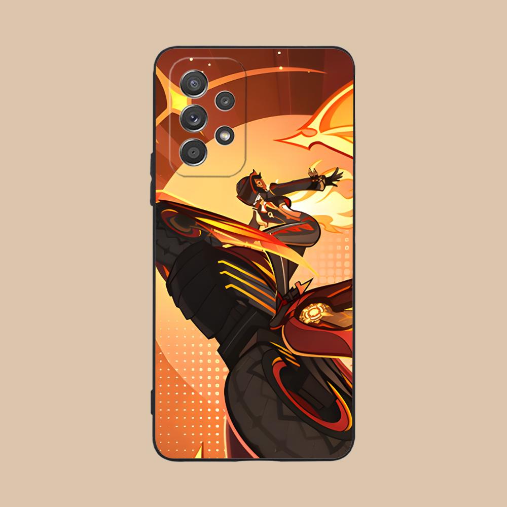 Игровой чехол GI Mavuika Матовый ТПУ для мобильного телефона Samsung Galaxy M55 54 42 35 34 33 32 23 22 15 14 13 12 F55 5G Цветной чехол