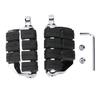 Motorcycle Footpegs Footrest CNC Aluminum Alloy Rubber Universal Replacement For KawasakiChrome