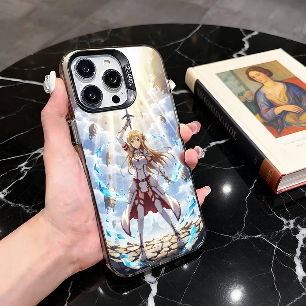 Чехол для телефона Sword Art Online A-Asuna Y-Yuuki-es для iPhone 17,16,15,14,13,12,11 Plus,Pro, Цветной Серебристый Чехол для телефона Funda Cover
