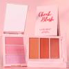 Three-color Blush All-in-one Multifunctional High-light Eyeshadow Contouring Tray Matte Pearlescent Face Makeup