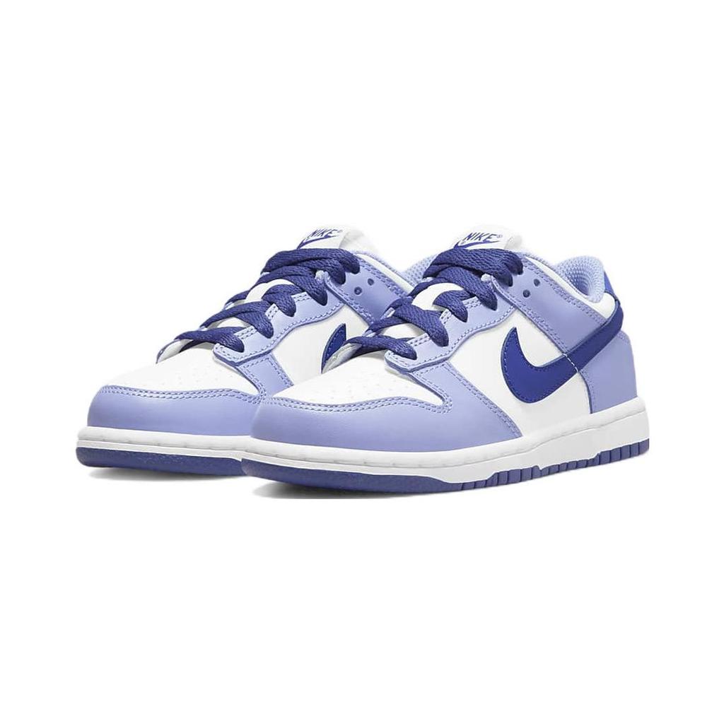 Nike Кроссовки Dunk Low PS Blueberry Kids белые светло-чертополоховые ляписы DZ4457-100
