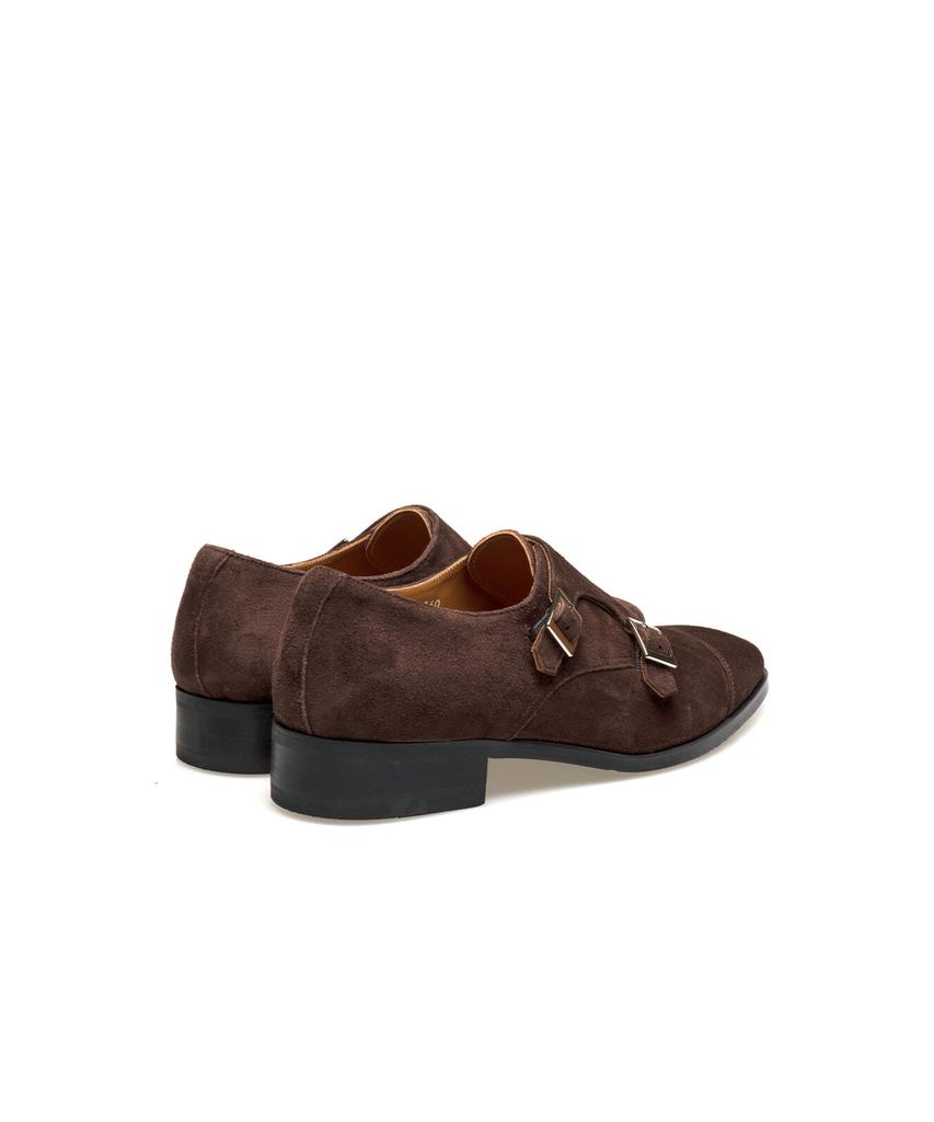 Allclassic Alc1003 Adore Straight Tip Double Monk Strap_D.Brown Suede