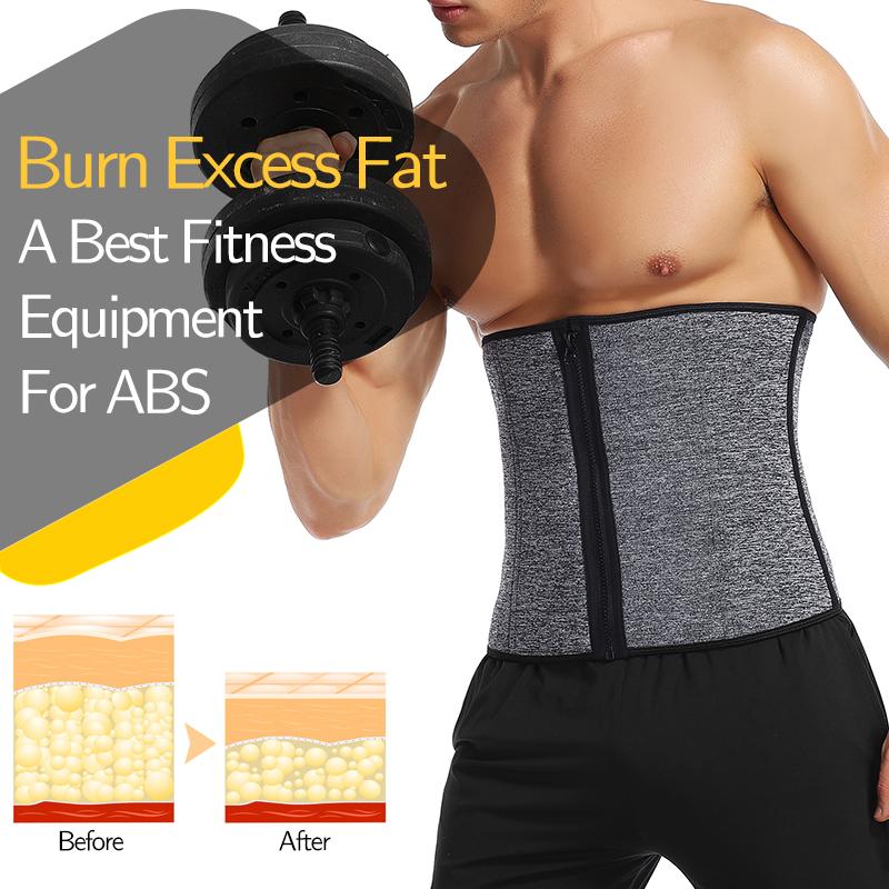 Men Waist Trainer Corset Neoprene Sauna Sweat Trimmer Belt for Weight Loss Slimming Body Shaper Tummy Fitness Belt Fat Burner