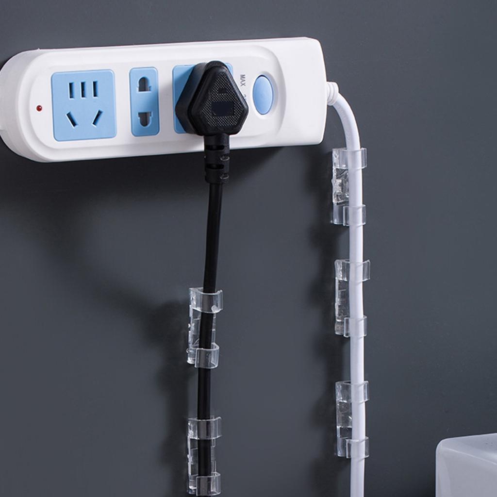 20 шт. самоклеящиеся зажимы для кабеля органайзер держатель шнура для ТВ ПК провода для сетевого кабеля бытовой