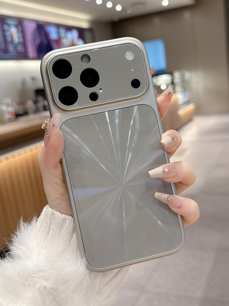 Laser Aurora CD Pattern Camera Protection Case for iPhone 17 16 15 14 13 Pro Max Shockproof Bumper Hard Glitter Cover
