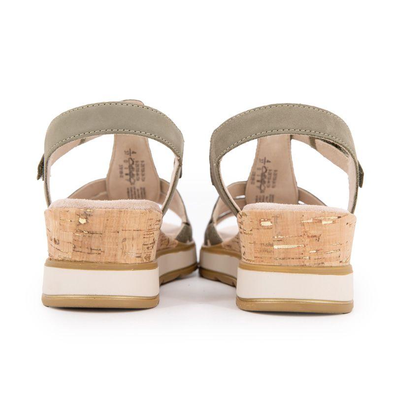 Оливковые нубуковые сандалии 36-41 Женские CAPRICE