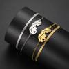 Cazador Pregnant Mom Kid Children Charm Bracelets for Women Stainless Steel Double Chains Bracelet Mother's Day Gift Jewelry