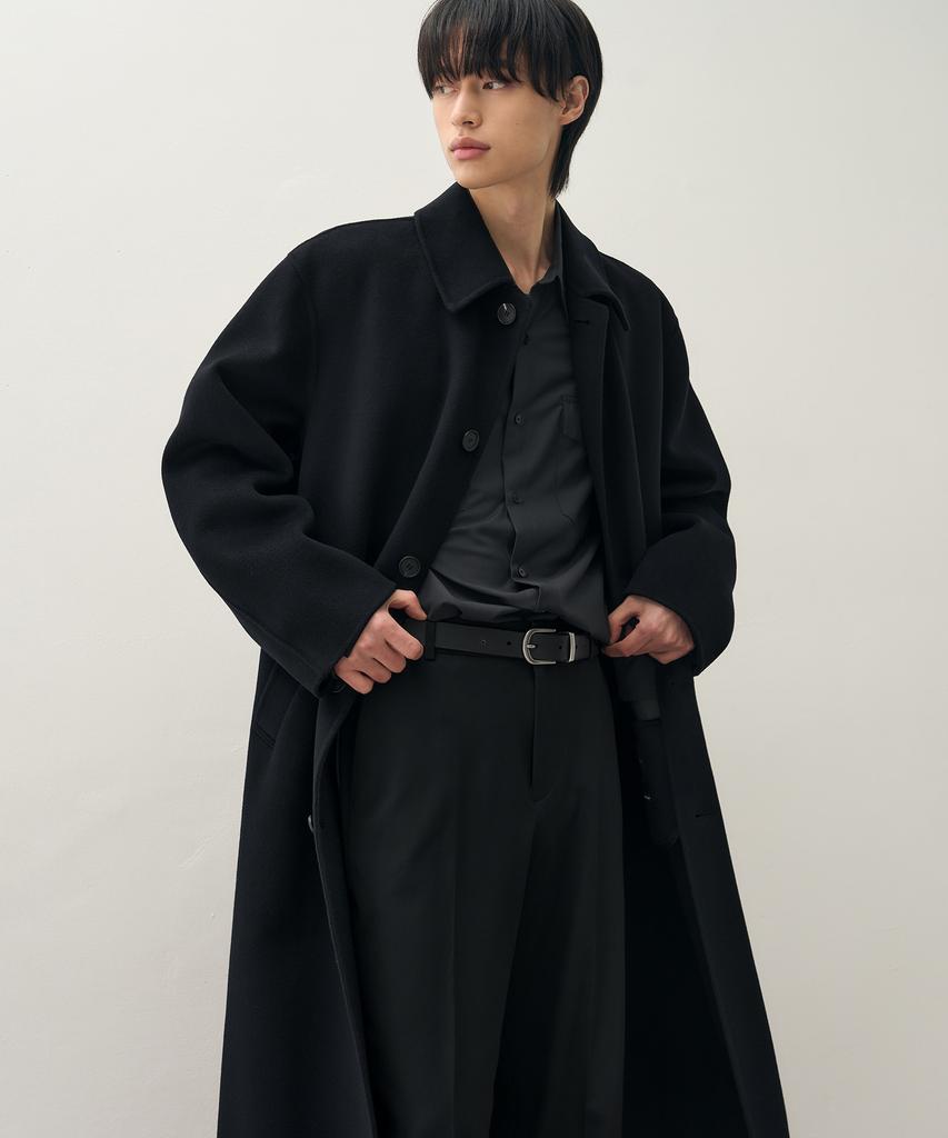Draw Fit [Draw Fit X Noier] Handmade Cashmere Balmacaan Coat
