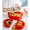 1600ml Cartoon Double Layer Lunch Box Leakproof Food Box Food Warmer Container  School Office Lunch