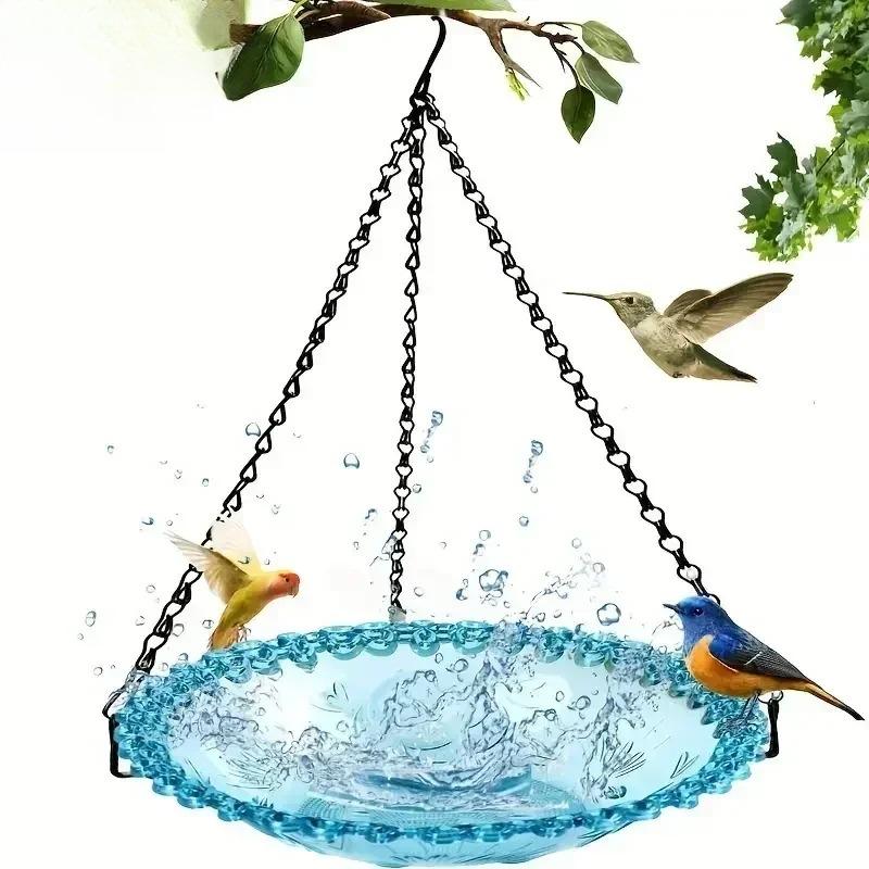 Новая кормушка для птиц в форме цветка, висячая кормушка для птиц, ванна для сада, двора, фермерских товаров, кормушка для колибри, ванна для птиц