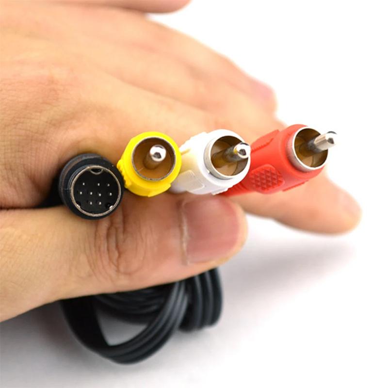 Кабель 3RCA 1,8 м 9-контактный Аудио Видео AV для SEGA Genesis 2 и 3 Высококачественный AV-кабель 9-контактное соединение Игровой адаптер Шнур Провод