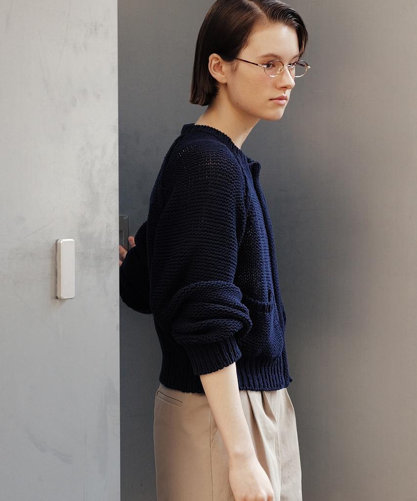 ANDNEEDS Birkin Zip-Up Knit (Navy)