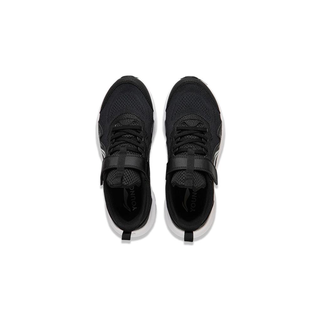 Li Ning Kids универсальные нескользящие прочные низкие кроссовки для бега детские кроссовки черные YKFU072-1