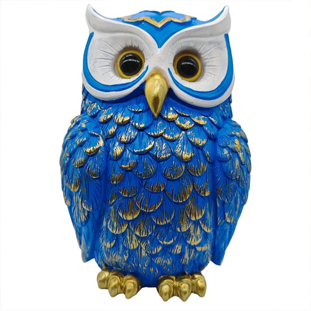 Cute Owl Statue Vintage Owl Sculpture Entryway Decoration Animal Statue TV Cabinet