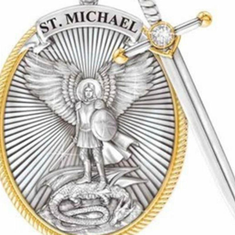 Католический кулон «Святой покровитель» Michael St. Ожерелье с подвеской «Михаил Архангел»