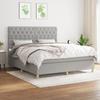 3142585 vidaXL Divan Bed with Mattress Light Grey 160x200cm Fabric