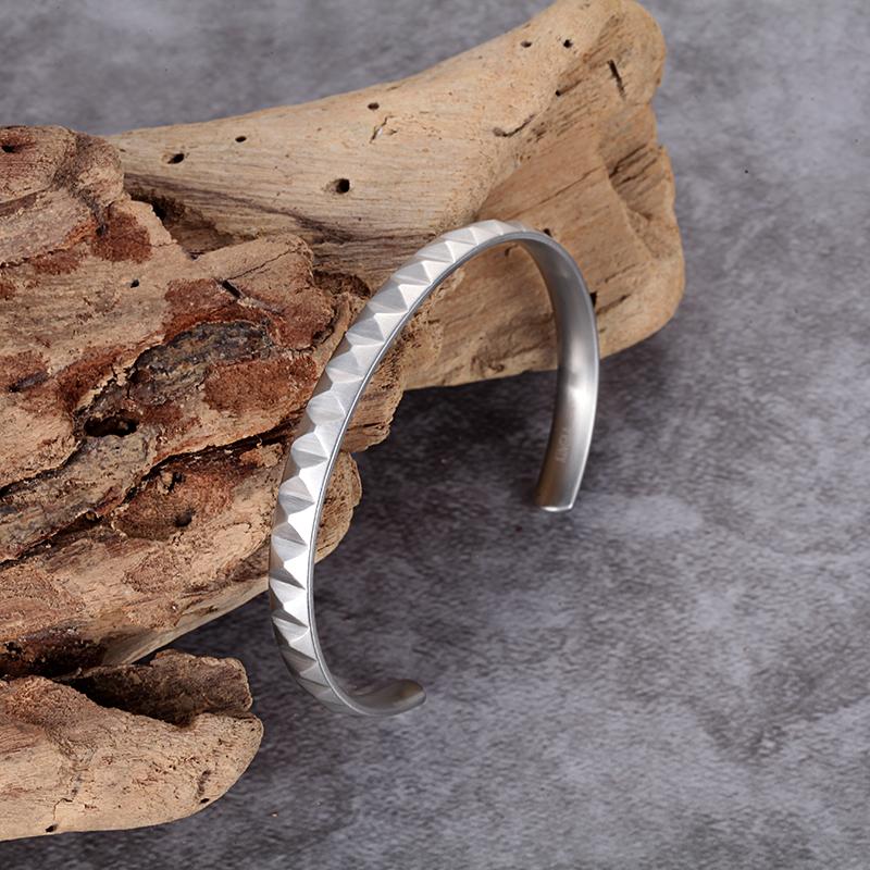 PYRAMID BANGLE Pyramid Stainless Steel Bangle
