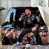 Rock Singer Concert Live Flannel Fleece Blanket, Soft Warm Throw Blanket for Bed, Music Lover Gift