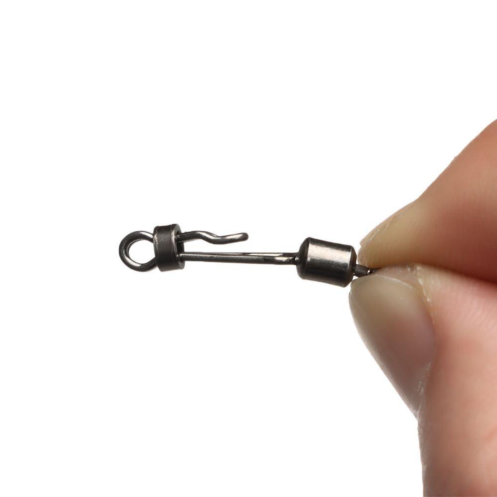 Bait Snap Change Connector Rolling Swivel With Lock Fishing Rolling Swivel 8-Shape Connect Ring