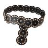 Retro Rivet Wide Belt Y2k Concho Waistband Fashion Disc PU Hollow Belt  Girls