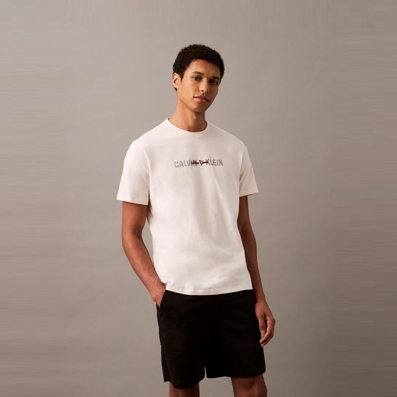 Calvin Klein T-Shirts Men's Crew Neck Moderate 4RB807G