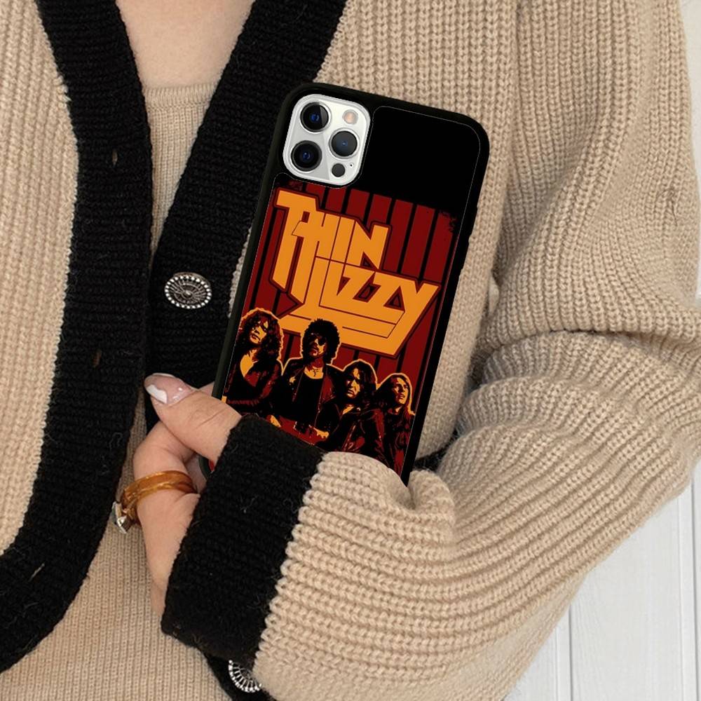 Rock Band T-Thin LizzyS For IPhone 17 16 15 14 13 Pro 12 11 Pro Max Hard PC+TPU Phone Cases Back Cover