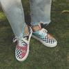 Douchuan Retro Canvas Checkerboard Low-Top Sneakers for Women and Couples