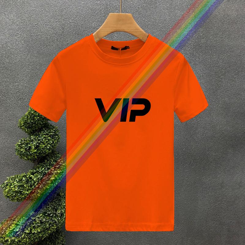 Новые высококачественные футболки с принтом Vip Letter из 100% хлопка большого размера класса люкс, летняя футболка с коротким рукавом в стиле Харадзюку для мужчин/женщин