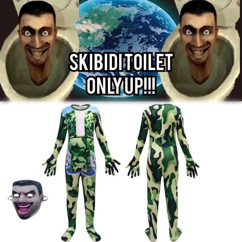 Мультяшный Костюм Косплей Человека-Туалета С Маской Мягкая Ткань Европейский Стиль Код 4733)