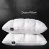 High-end Down Comfortable Pillow Hotel Style Pillow Down Pillow Core Cotton White Goose Down 3-dimensional Cervical Pillow Core