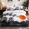 Chinese Style Chinese Painting Ink Painting Quilt Cover Digital Printing Bedding Three-Piece Duvet Cover